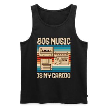 Girl Boy Kids 70s 80s 90s Disco Costume Outfit - Men's Premium Organic Tank Top - black - Front - Michal (187cm)