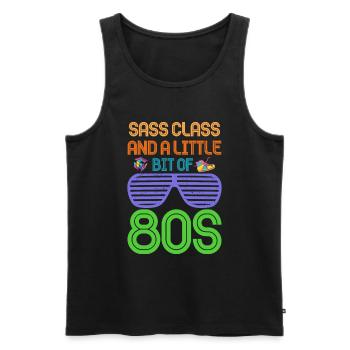 Girl Boy Kids 70s 80s 90s Disco Costume Outfit - Men's Premium Organic Tank Top - black - Front - Michal (187cm)