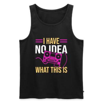 Girl Boy Kids 70s 80s 90s Disco Costume Outfit - Men's Premium Organic Tank Top - black - Front - Michal (187cm)