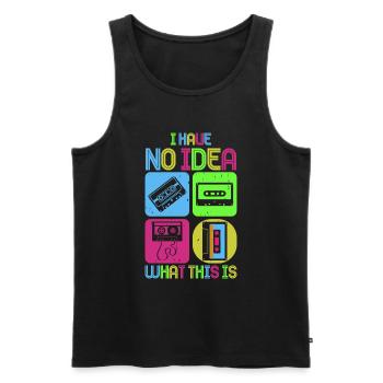 Girl Boy Kids 70s 80s 90s Disco Costume Outfit - Men's Premium Organic Tank Top - black - Front - Michal (187cm)