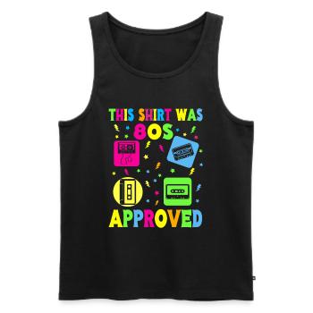 Girl Boy Kids 70s 80s 90s Disco Costume Outfit - Men's Premium Organic Tank Top - black - Front - Michal (187cm)