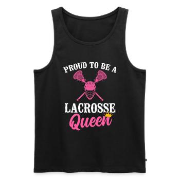 Lacrosse Stick Lax Girl Spieler Mom Torwartfrauen - Männer Premium Bio Tank Top - Schwarz - Vorne - Michal (187cm)