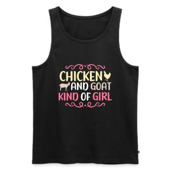 Goats & Chickens Funny Goat Lover - Männer Premium Bio Tank Top - Schwarz - Vorne - Michal (187cm)