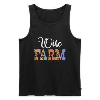 Ferme Femme Ferme Petite amie Agriculteurs Femme Campagne Ferme - Débardeur bio Premium Homme - noir - Devant - Michal (187cm)