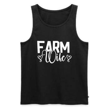 Ferme Femme Ferme Petite amie Agriculteurs Femme Campagne Ferme - Débardeur bio Premium Homme - noir - Devant - Michal (187cm)