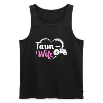 Ferme Femme Ferme Petite amie Agriculteurs Femme Campagne Ferme - Débardeur bio Premium Homme - noir - Devant - Michal (187cm)
