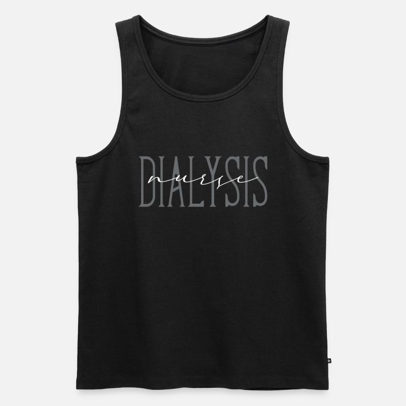 Dialyse Techniker Krankenschwester - Männer Premium Bio Tank Top - Schwarz