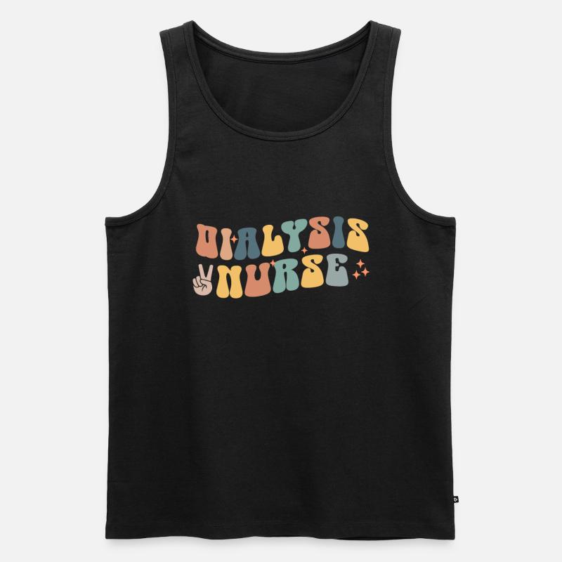 Dialyse Techniker Krankenschwester - Männer Premium Bio Tank Top - Schwarz