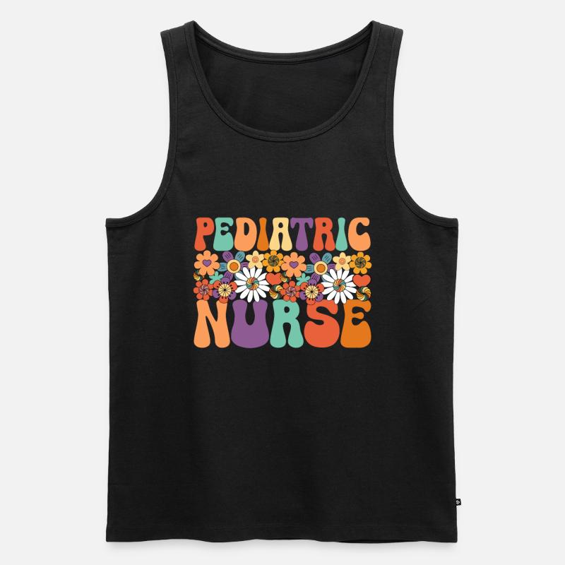 Kinderkrankenschwester Picu Peds - Männer Premium Bio Tank Top - Schwarz