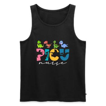Pediatric Nurse Picu Peds - Men's Premium Organic Tank Top - black - Front - AI Model Male 178 light (178cm)