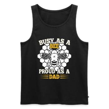 Bee Father Honey Beekeeper Father Beekeeper - Men's Premium Organic Tank Top - black - Front - AI Model Male 178 light (178cm)