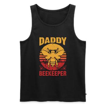 Bee Father Honey Beekeeper Father Beekeeper - Men's Premium Organic Tank Top - black - Front - AI Model Male 178 light (178cm)