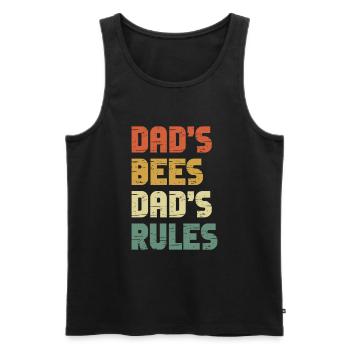 Bee Father Honey Beekeeper Father Beekeeper - Men's Premium Organic Tank Top - black - Front - AI Model Male 178 light (178cm)