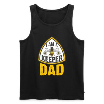 Bee Father Honey Beekeeper Father Beekeeper - Men's Premium Organic Tank Top - black - Front - AI Model Male 178 light (178cm)