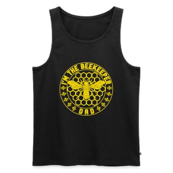 Bee Father Honey Beekeeper Father Beekeeper - Men's Premium Organic Tank Top - black - Front - AI Model Male 178 light (178cm)