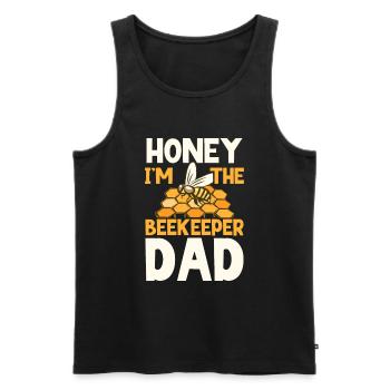 Bee Father Honey Beekeeper Father Beekeeper - Men's Premium Organic Tank Top - black - Front - AI Model Male 178 light (178cm)