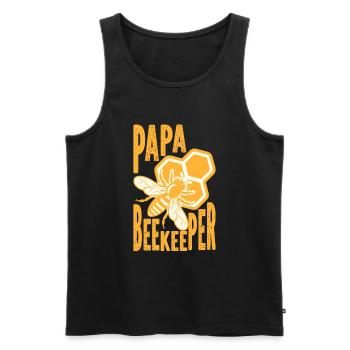 Bee Father Honey Beekeeper Father Beekeeper - Men's Premium Organic Tank Top - black - Front - AI Model Male 178 light (178cm)