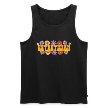 Beautician, Skin Care, Skin Therapist - Men's Premium Organic Tank Top - black - Front - AI Model Male 178 light (178cm)