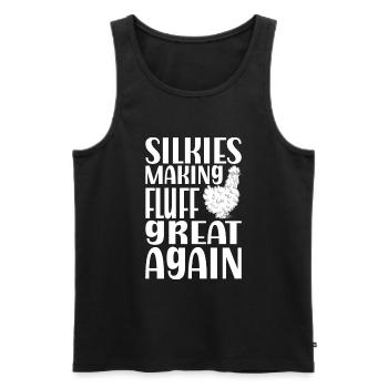 Silkie Chicken Funny Farm Animal Lover - Men's Premium Organic Tank Top - black - Front - Michal (187cm)