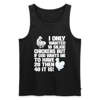 Silkie Chicken Funny Farm Animal Lover - Men's Premium Organic Tank Top - black - Front - Michal (187cm)