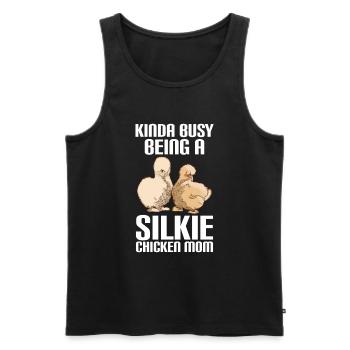 Silkie Chicken Funny Farm Animal Lover - Men's Premium Organic Tank Top - black - Front - Michal (187cm)