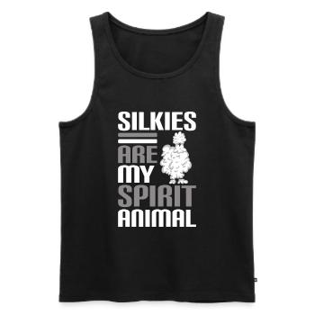 Silkie Chicken Funny Farm Animal Lover - Men's Premium Organic Tank Top - black - Front - Michal (187cm)