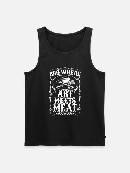 BBQ Smoker Meat Grilling Funny - Men's Premium Organic Tank Top - black