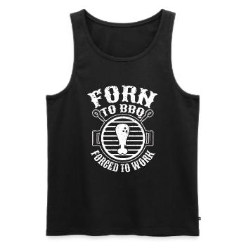 BBQ -Raucher Fleisch Grillen Lustiger - Männer Premium Bio Tank Top - Schwarz - Vorne - Michal (187cm)
