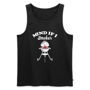 BBQ -Raucher Fleisch Grillen Lustiger - Männer Premium Bio Tank Top - Schwarz - Vorne - Michal (187cm)