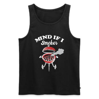 BBQ -Raucher Fleisch Grillen Lustiger - Männer Premium Bio Tank Top - Schwarz - Vorne - Michal (187cm)