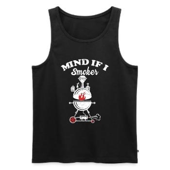 BBQ -Raucher Fleisch Grillen Lustiger - Männer Premium Bio Tank Top - Schwarz - Vorne - Michal (187cm)