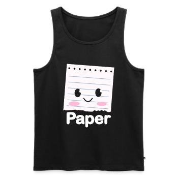 Ciseaux Papier Pierre Drôle Groupe Kawaii - Débardeur bio Premium Homme - noir - Devant - Michal (187cm)