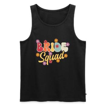 Groovy Bridal Wedding Party Bridal Flower Flowers - Men's Premium Organic Tank Top - black - Front - AI Model Male 178 light (178cm)