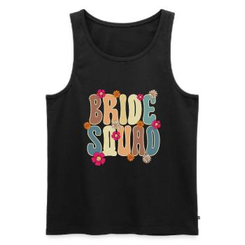 Groovy Bridal Wedding Party Bridal Flower Flowers - Men's Premium Organic Tank Top - black - Front - AI Model Male 178 light (178cm)