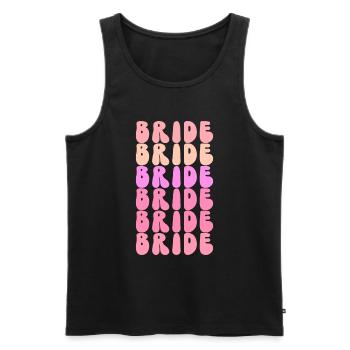 Groovy Bridal Wedding Party Bridal Flower Flowers - Men's Premium Organic Tank Top - black - Front - AI Model Male 178 light (178cm)