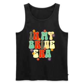 Groovy Bridal Wedding Party Bridal Flower Flowers - Men's Premium Organic Tank Top - black - Front - AI Model Male 178 light (178cm)