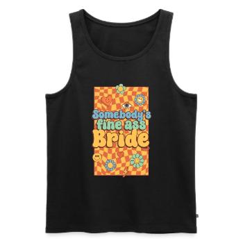 Groovy Bridal Wedding Party Bridal Flower Flowers - Men's Premium Organic Tank Top - black - Front - AI Model Male 178 light (178cm)