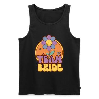 Groovy Bridal Wedding Party Bridal Flower Flowers - Men's Premium Organic Tank Top - black - Front - AI Model Male 178 light (178cm)