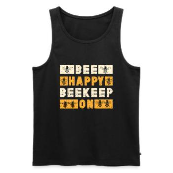 Honey Bee Webeke Hive Beekeeper Honeycomb - Men's Premium Organic Tank Top - black - Front - AI Model Male 178 light (178cm)