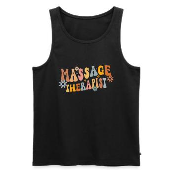 Massagetherapeuten Therapie Masseuse Wertschätzung - Männer Premium Bio Tank Top - Schwarz - Vorne - Michal (187cm)