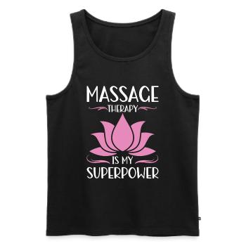 Massagetherapeuten Therapie Masseuse Wertschätzung - Männer Premium Bio Tank Top - Schwarz - Vorne - Michal (187cm)