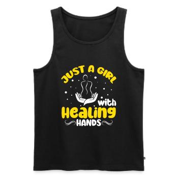 Massagetherapeuten Therapie Masseuse Wertschätzung - Männer Premium Bio Tank Top - Schwarz - Vorne - Michal (187cm)