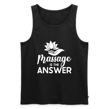Massagetherapeuten Therapie Masseuse Wertschätzung - Männer Premium Bio Tank Top - Schwarz - Vorne - Michal (187cm)