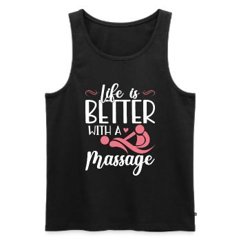 Massagetherapeuten Therapie Masseuse Wertschätzung - Männer Premium Bio Tank Top - Schwarz - Vorne - Michal (187cm)