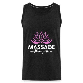 Massothérapeute Thérapie Masseuse Appréciation - Débardeur bio Premium Homme - charbon - Devant - Alexander (188cm)