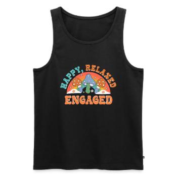 Engagierte Freunden Verlobungsbraut - Männer Premium Bio Tank Top - Schwarz - Vorne - AI Model Male 178 light (178cm)