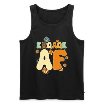 Engagierte Freunden Verlobungsbraut - Männer Premium Bio Tank Top - Schwarz - Vorne - AI Model Male 178 light (178cm)