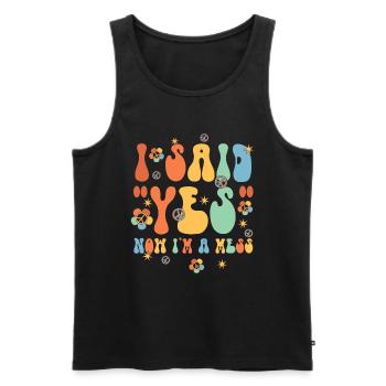 Engagierte Freunden Verlobungsbraut - Männer Premium Bio Tank Top - Schwarz - Vorne - AI Model Male 178 light (178cm)