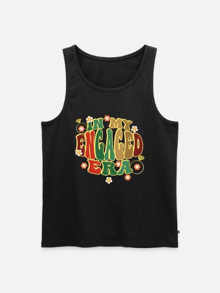Dedicated friends engagement bride - Men's Premium Organic Tank Top - black