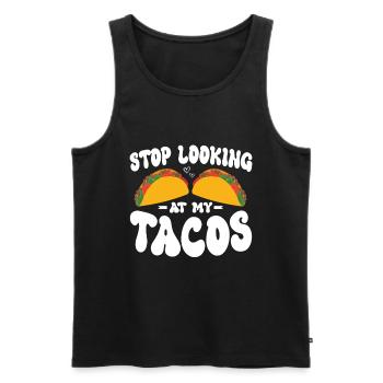 Taco drôle Fiesta mexicaine Cinco De Mayo - Débardeur bio Premium Homme - noir - Devant - AI Model Male 178 light (178cm)